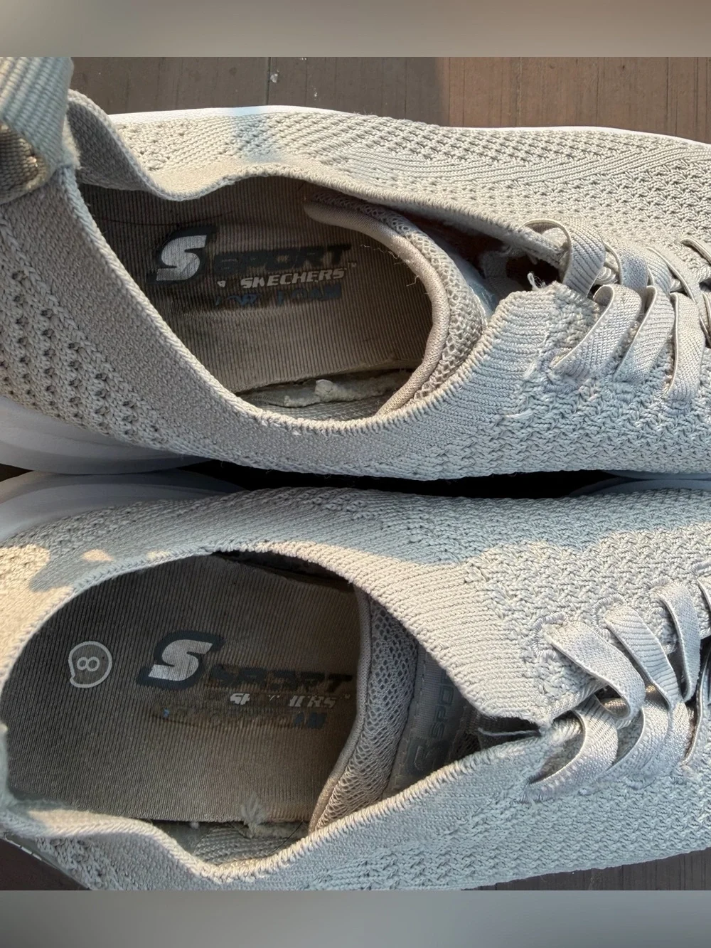 S Sport by Skechers Women's Resse 2.0 Light Gray Slip-On Sneakers size 8